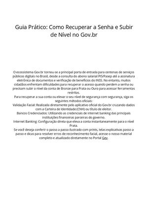 Guia Completo de Acesso ao Gov br