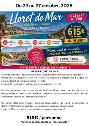Cap sur Lloret de Mar !