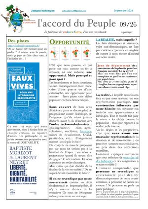 L'accord du Peuple n ° 09/26