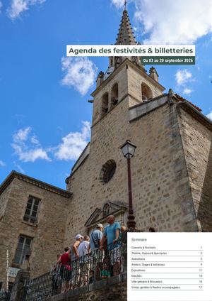 Agenda du 03 au 20 septembre 2026