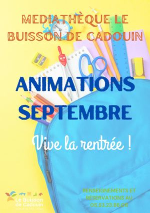 Animations Septembre