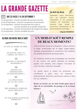 La Grande Gazette - Septembre 2026