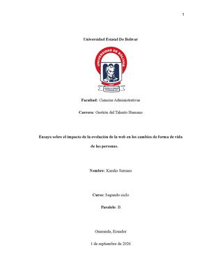 Ensayo Evolucion Web