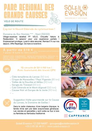 Cyclouristes "Parc régional des Grands Causses"