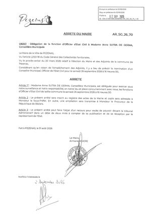 Arrêté 02 09 26