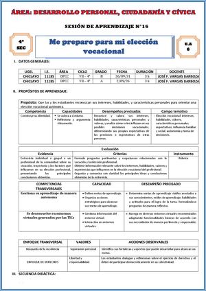 4° S A Dpcc 16