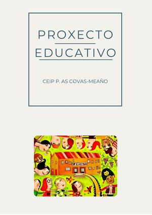 Proxecto Educativo. Act. 2026. Ceip As Covas Meaño