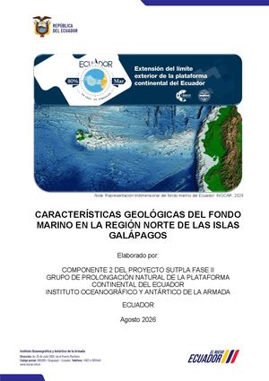 Características Geológicas Región Norte Galapagos