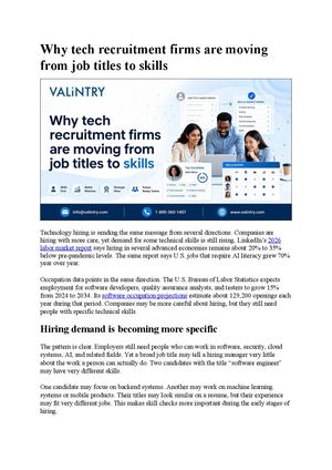 Why Tech Recruitment Firms Are Moving From Job Titles To Skills