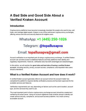 32 Bad Side And Good Side Buy Verified Kraken Account From Marketplcae