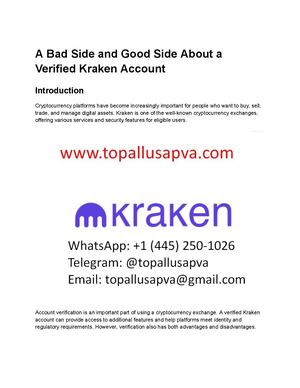 19 Bad Side And Good Side Buy Verified Kraken Account Professiona Guide