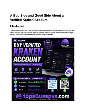 9 Bad Side And Good Side Buy Verified Kraken Account Essential Guide
