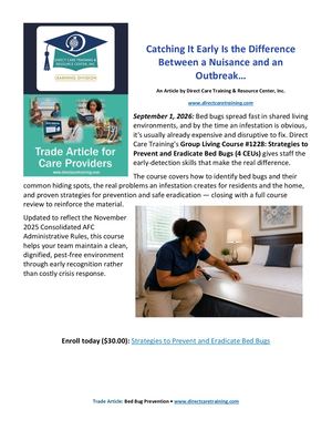 Bed Bugs Prevention Blog Post Trade Article