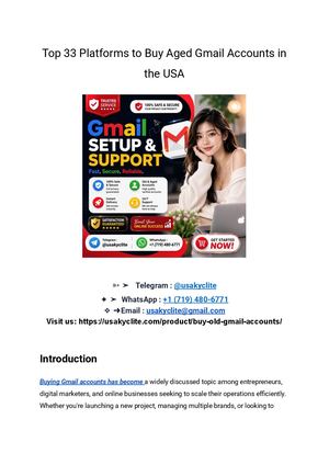 Top 33 Platforms To Buy Aged Gmail Accounts In The Usa