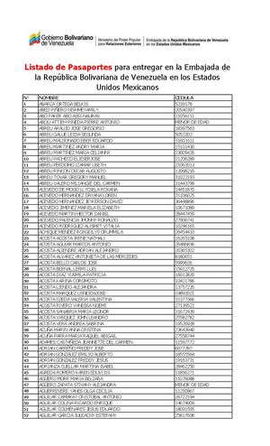 Listado De Pasaportes Sep 26