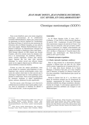 Doyen, Duchemin, Severs Et Coll 2017