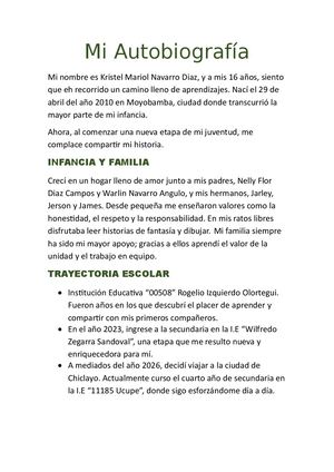 Mi Autobiografía