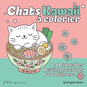 Chats kawaii à colorier, COLLECTIF (EXTRAIT)
