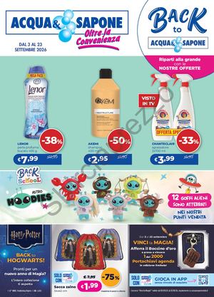 Volantino Acqua&sapone Dal 03 Al 23 Settembre 2026