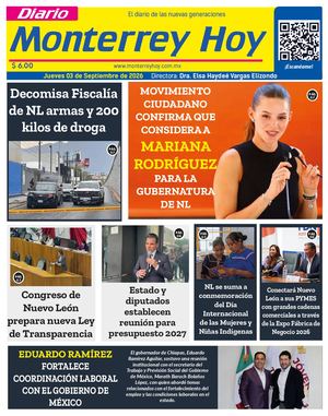 Monterrey Hoy 03 De Septiembre 2026 Ok