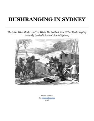 Bushranging In Colonial Era Sydney