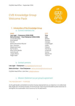 CVB KG Welcome Pack