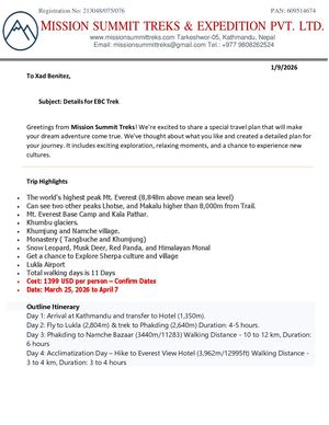 Everest Base Camp Trek Plan 2026