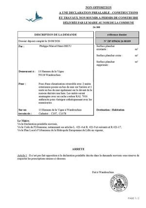 Arrêté 26 388 13 Hameau De La Vigne