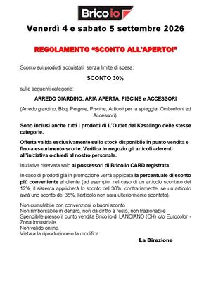 Lanciano Reg 4e5 Settembre 30% Sconto Arredo Giardino, Piscine E Mare