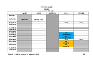 Planning Du Cdi Q2