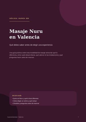 Masaje Nuru en Valencia: guía práctica para conocer esta experiencia