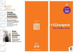 L'Orangerie : vos rendez-vous de septembre à décembre 2026
