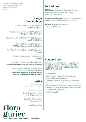Cv Septembre 2026