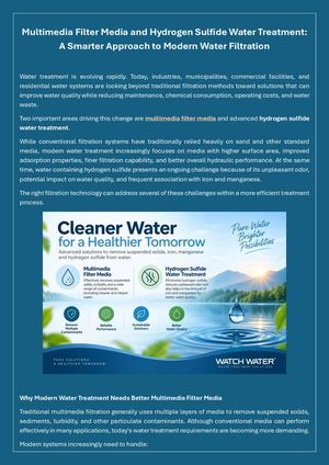 Smarter Water Filtration: Advanced Multimedia Filter Media & Hydrogen Sulfide Treatment