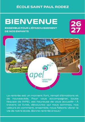 Livret d'accueil 2026-2027 - APEL Saint Paul Rodez