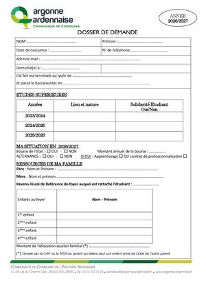 Solidarité étudiant : dossier de demande 2026 2027