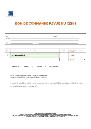 Bon De Commande Revues
