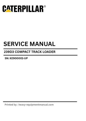 Caterpillar 239D3 Service Repair Manual (KE900001-UP) PDF