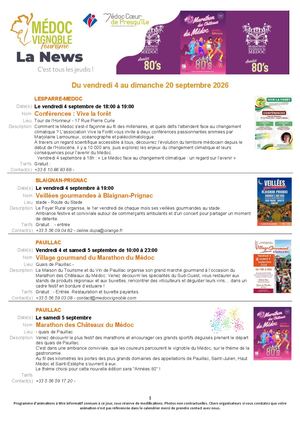 Agenda Du 04 09 2026 Au 20 09 2026