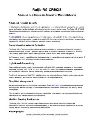Ruijie Rg Cf50xs Product Document