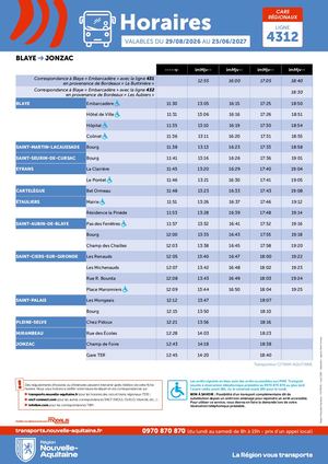 Special Hiver Fiche Horaire Cars Régionaux Blaye J 260903 124653