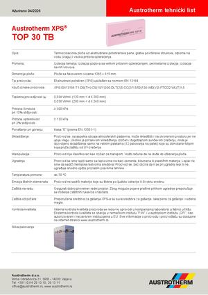 Tehnički List XPS TOP 30 TB