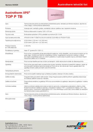 Tehnički List XPS TOP P TB