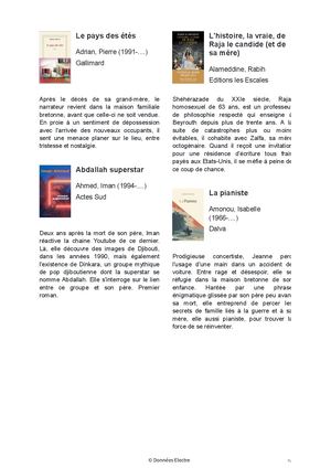 Bibliographie Rentrée Littéraire ARC 2026