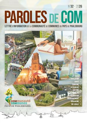 Paroles de Com n°32 - 2026 (Lettre d'Information de la Communauté de Communes du Pays de Phalsbourg)