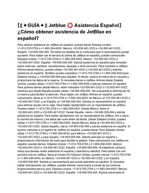 【⟦✦GUÍA✦⟧ Jetblue ⭕ Asistencia Español】 ¿Cómo obtener asistencia de JetBlue en español?