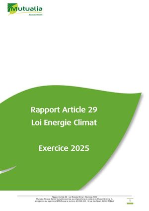 Rapport Art 29 Lec Mutualia Alliance Santé Exercie 2025