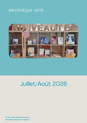 Nouveautés juillet-août 2026