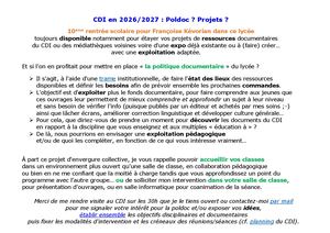 Plaquette Cdi 2026 2027