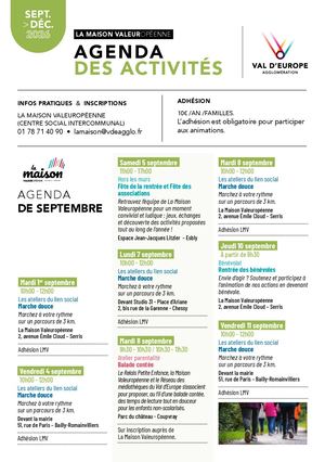 L'agenda de la rentrée 2026